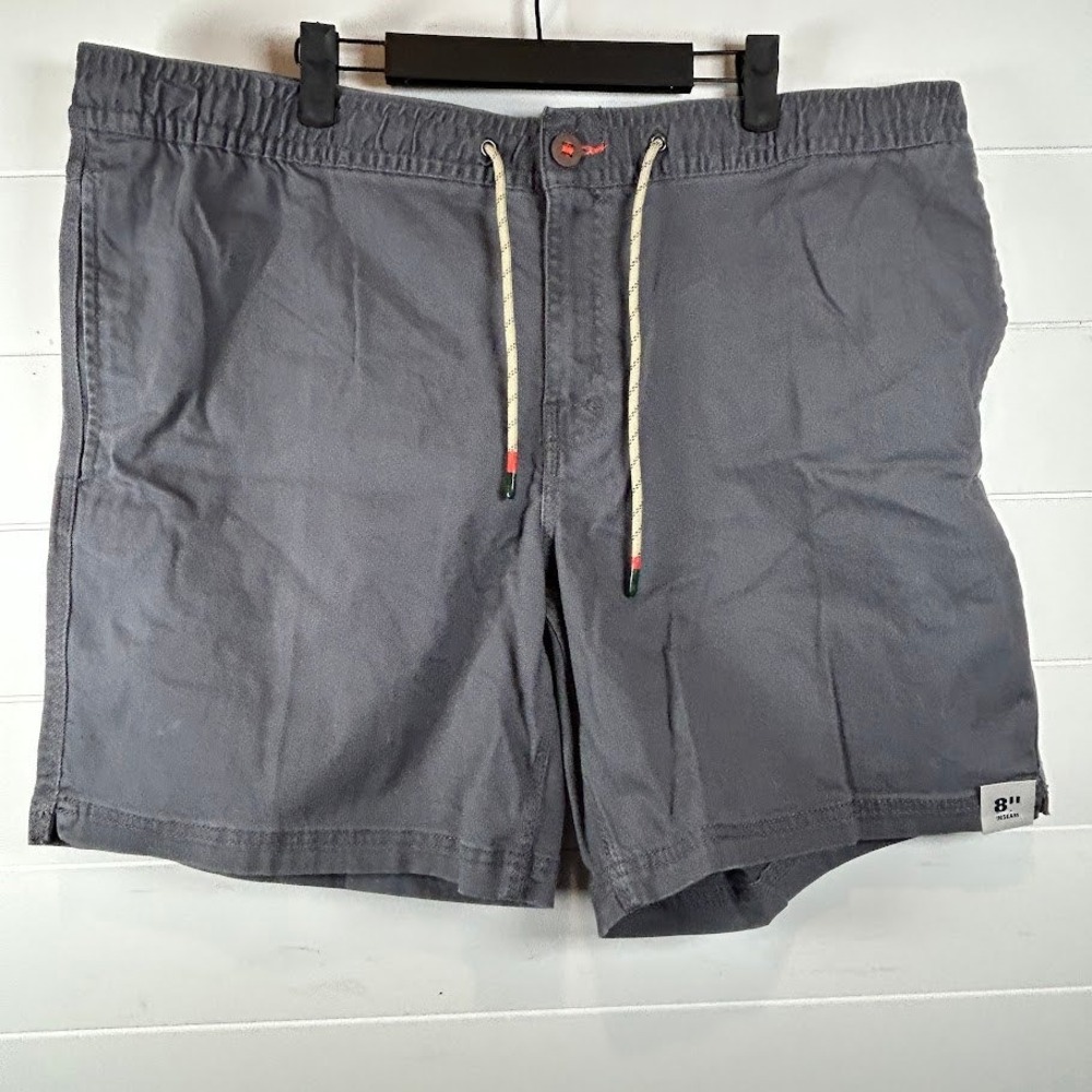 George Mens Twill Pull On Shorts Charcoal Sky Gray 8 Inch Inseam XL 40-42 NEW